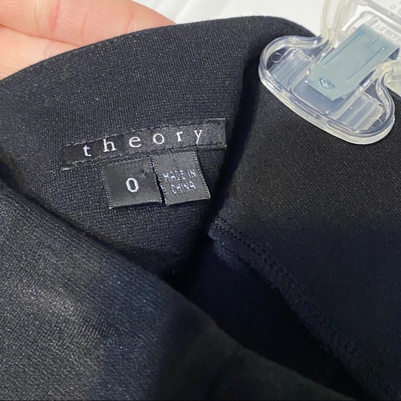 THEORY Basic Black Pencil Skirt Size 0 - Picture 2 of 5
